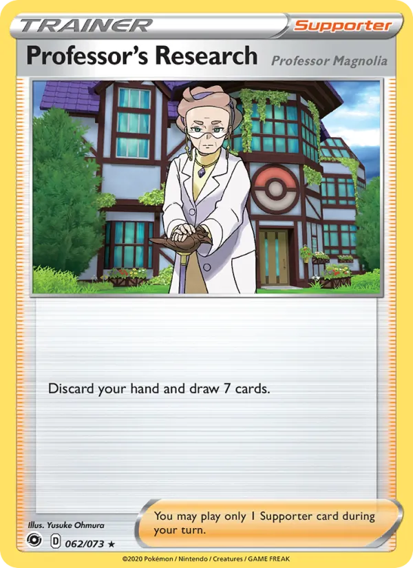 Pokémon-kaart Professor's Research (Professor Magnolia)