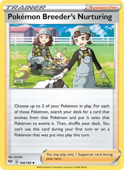Kaart Pokémon Breeder's Nurturing