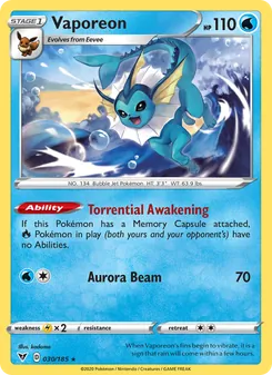 Kaart Vaporeon