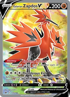 Kaart Galarian Zapdos V