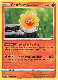 Kaart Castform Sunny Form