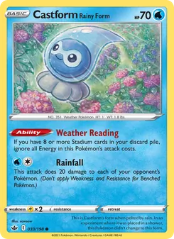 Kaart Castform Rainy Form
