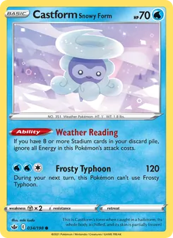 Kaart Castform Snowy Form