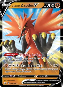 Kaart Galarian Zapdos V