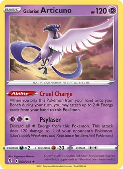 Kaart Galarian Articuno