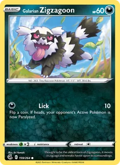 Kaart Galarian Zigzagoon