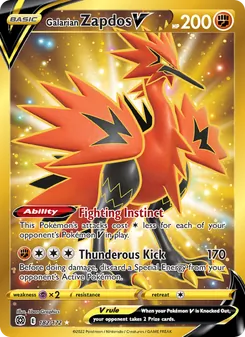 Kaart Galarian Zapdos V