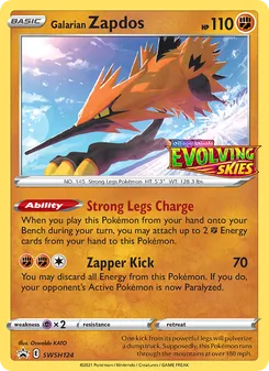 Kaart Galarian Zapdos