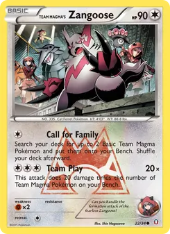 Kaart Team Magma's Zangoose