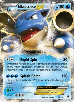 Kaart Blastoise EX