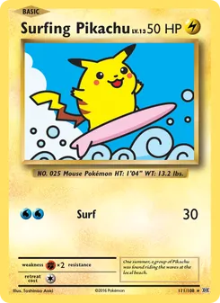 Kaart Surfing Pikachu