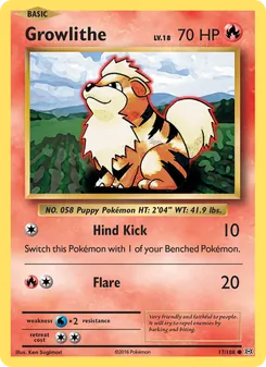 Kaart Growlithe